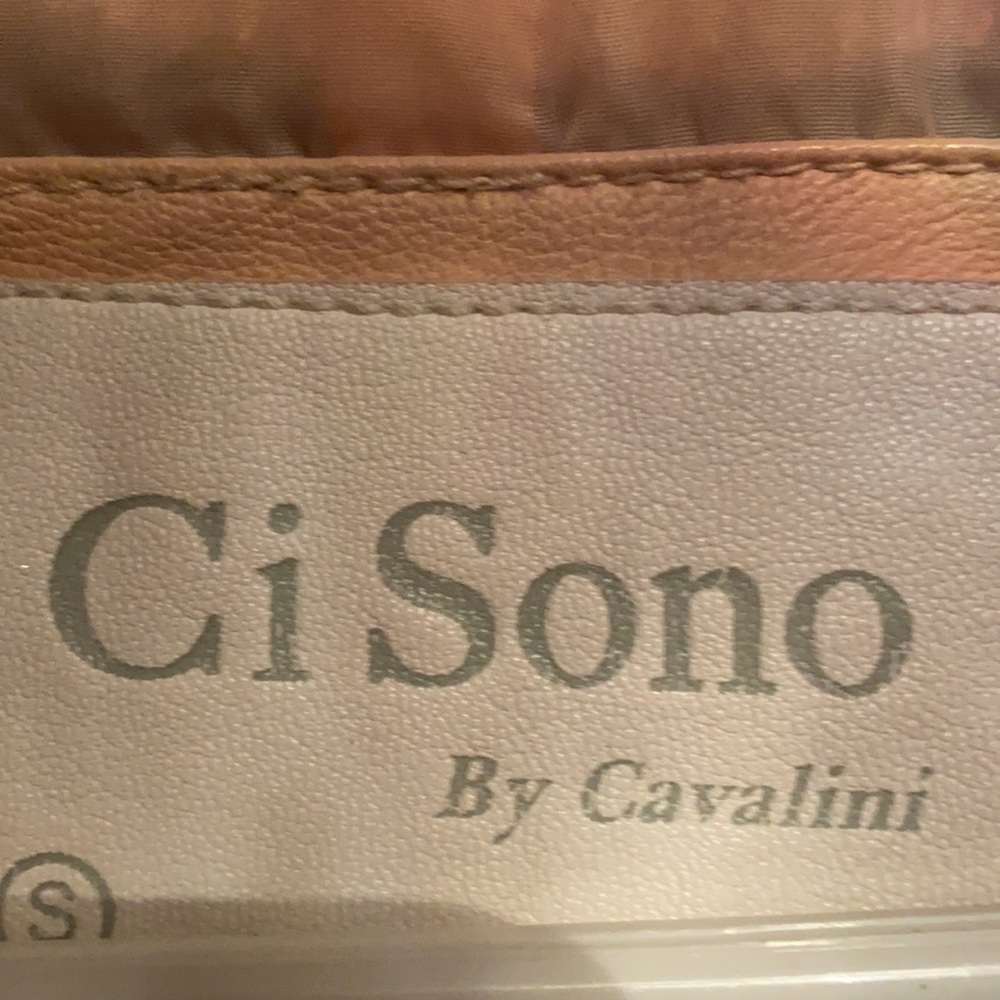 Ci Sono by Cavalini pink leather jacket